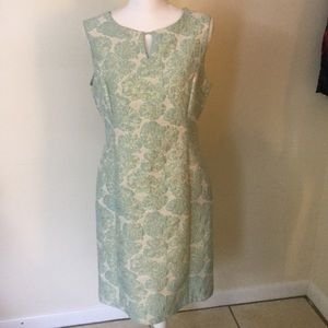 Sandra Darren Sleeveless Floral Dress Gold Flecks